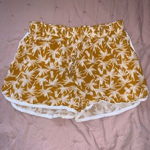 Yellow flowy shorts